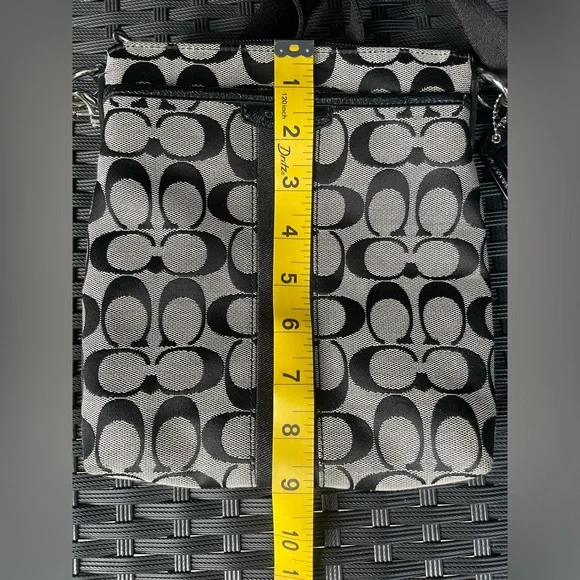 COACH Bag,Coach Black and Gray Women's Bag, Coach Crossbody Bag. - Picture 14 of 17